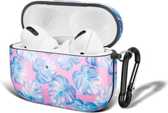 YONO Hard Case geschikt voor Apple Airpods Pro 1 / 2 - Monstera Roze