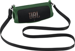 YONO Siliconen Hoes geschikt voor JBL Charge 5 – Case met Draagriem en Clip – Beschermhoes - Donkergroen
