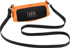 YONO Siliconen Hoes geschikt voor JBL Charge 5 – Case met Draagriem en Clip – Beschermhoes - Oranje
