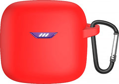 YONO Soft Case geschikt voor JBL Tune Flex - Siliconen Hoesje met Clip - Rood