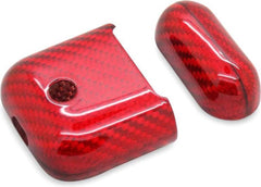 YONO Carbon Hoesje geschikt voor Apple Airpods – Hard Case - Beschermhoes - Rood