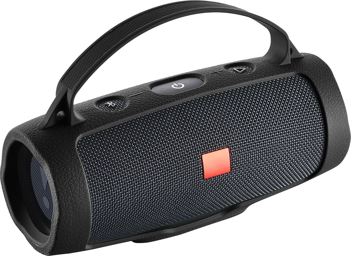 YONO Siliconen Hoes geschikt voor JBL Charge Essential 2 - Case met Draagriem en Handvat - Beschermhoes - Zwart