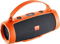 YONO Siliconen Hoes geschikt voor JBL Charge Essential 2 - Case met Draagriem en Handvat - Beschermhoes - Oranje