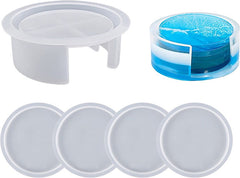 YONO Epoxy Mallen Onderzetters met Houder - Siliconen Mal - Set