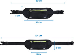 YONO Heuptas Wandelen met Flessenhouder - Buideltas Outdoor met Drinkfles / Bidon Houder - Zwart