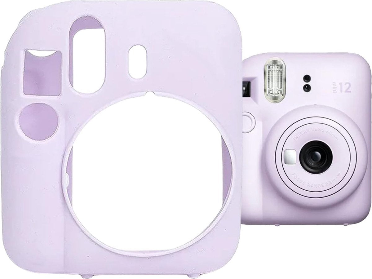 YONO Siliconen Hoesje geschikt voor Fujifilm Instax Mini 12 - Skin Case - Lila Paars