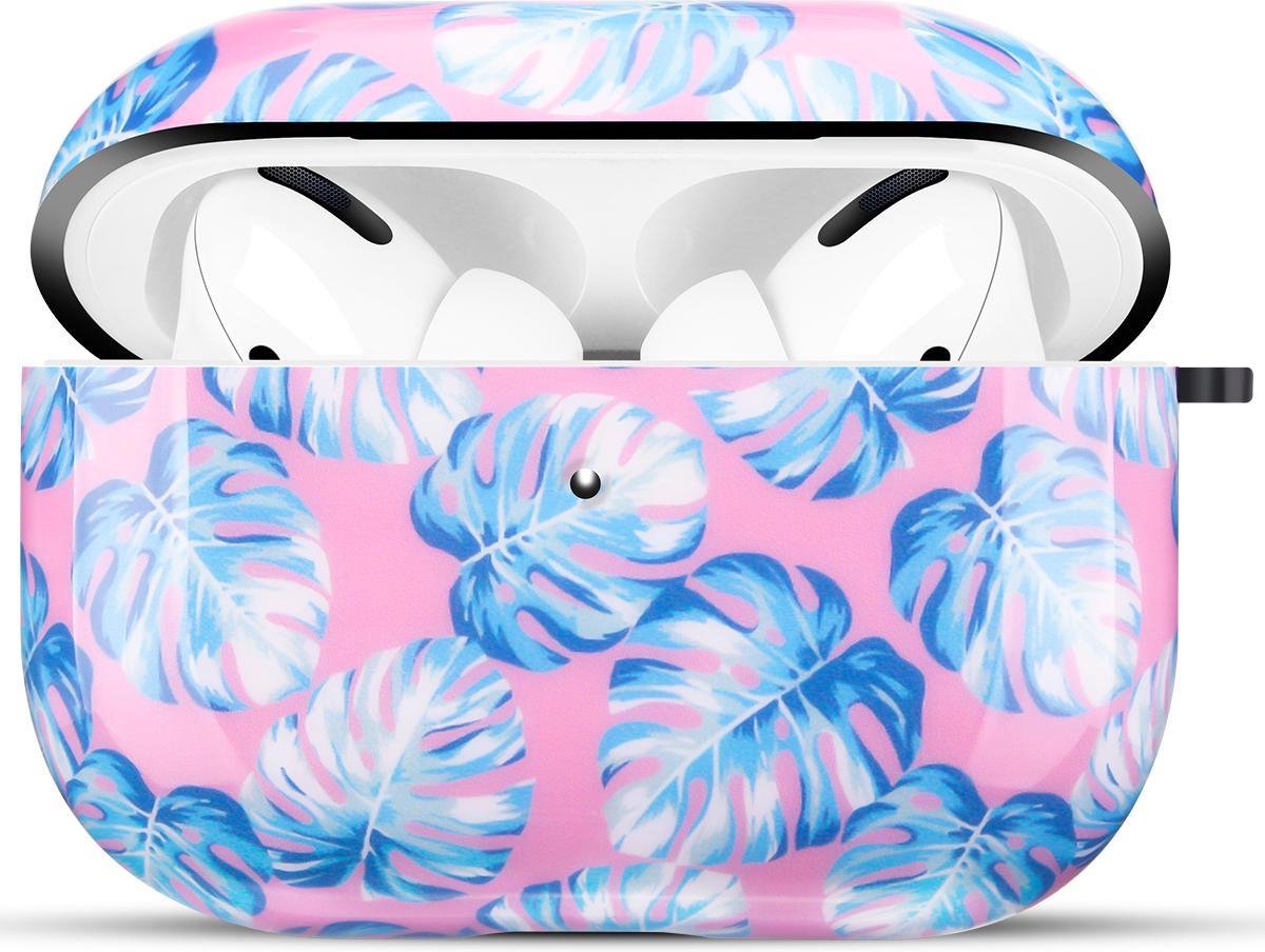 YONO Hard Case geschikt voor Apple Airpods Pro 1 / 2 - Monstera Roze