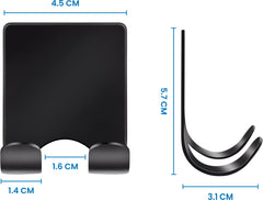 YONO Zelfklevende Haakjes met Scheermeshouder - Wandhaak Badkamer en Douche Ophanghaakjes Zelfklevend - Zwart