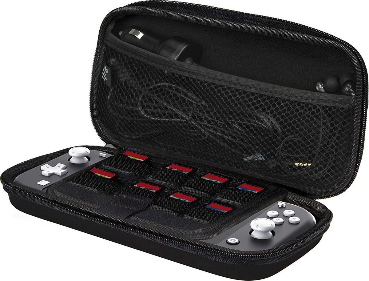 YONO Case geschikt voor Nintendo Switch Lite - Opbergtasje Hoesje - Beschermhoes - Zwart