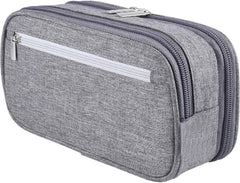 YONO Pennen Etui Large - Pennenzak voor Kinderen en Volwassenen - Schooletui voor Jongens en Meisjes - Back To School - Grijs