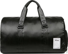 YONO Reistas Handbagage PU Leer - Weekendtas Ryanair 40x20x25 - Sporttas - Schoudertas Dames en Heren - Zwart