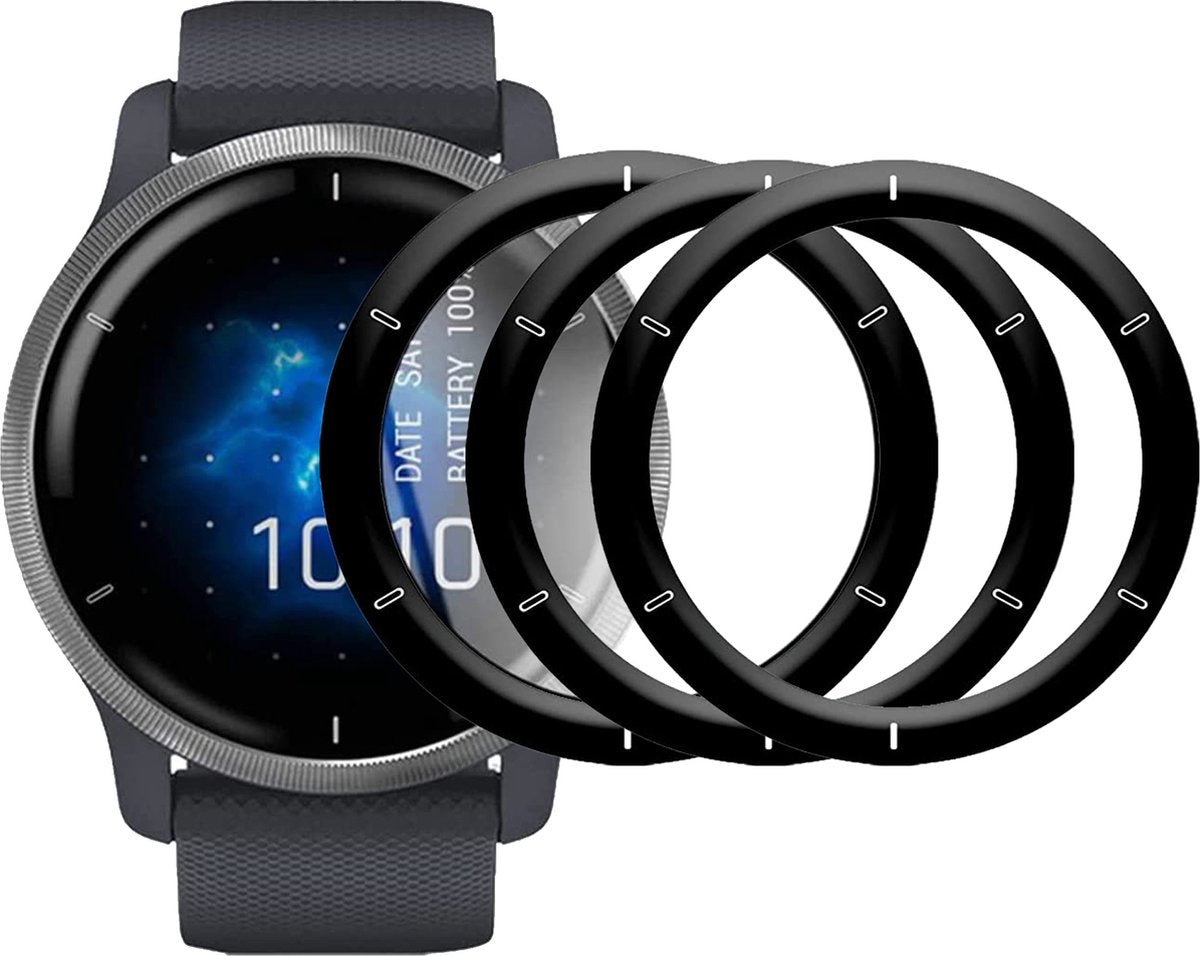 YONO Screen Protector Set geschikt voor Garmin Venu 2 Plus - 3 Stuks
