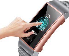 YONO Bumper geschikt voor Fitbit Charge 4 – Siliconen Case - Screenprotector Hoesje – Rose Gold