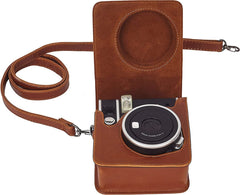 YONO Case geschikt voor Fujifilm Instax Mini 40 - Hoes met Draagriem - Cameratas - Bruin