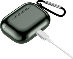 YONO Hoesje geschikt voor Airpods Pro 1/2 – Metallic Soft Case – Legergroen