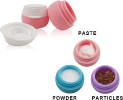 YONO Reis Cosmetica Potjes - Lege Potjes met Deksel - Zalfpotjes - Siliconen Reisflesjes Set Handbagage - Reisflacons Navulbaar - 4 stuks - 10 ML