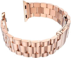 YONO Luxe Metalen Schakel Band geschikt voor Apple Watch - 42 / 44 / 45 / 49 mm - RVS Stalen iWatch Armband - Roze