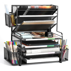 YONO Bureau Organizer met Brievenbak en Pennenbak - Zwart