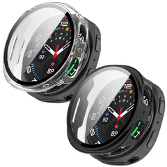 YONO Case geschikt voor Samsung Watch 8 44mm - 2 Stuks - Zwart en Transparant