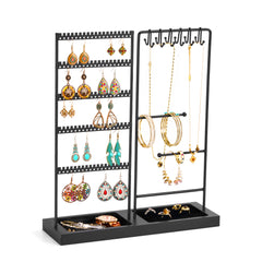 YONO Sieradenhouder - Sieradenrekje - Organizer voor Oorbellen - Kettingen - Armbanden - Opbergen - Zwart