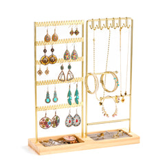 YONO Sieradenhouder - Sieradenrekje - Organizer voor Oorbellen - Kettingen - Armbanden - Rekje - Opbergen - Goud