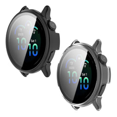 YONO Case geschikt voor Garmin Vivoactive 6 - 2 Stuks - Zwart en Transparant