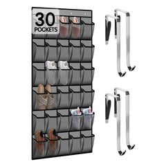 YONO Schoenenzak Hangend - Schoen Organizer Opbergsysteem Deur - 30 Vakken - Opberger - Zwart