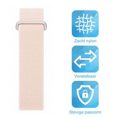 YONO Bandje geschikt voor Google Fitbit Air - Nylon Armband - Lichtroze