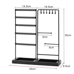 YONO Sieradenhouder - Sieradenrekje - Organizer voor Oorbellen - Kettingen - Armbanden - Opbergen - Zwart