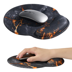 YONO Muismat met Polssteun - Ergonomisch - Gel - Antislip - Marmer Zwart