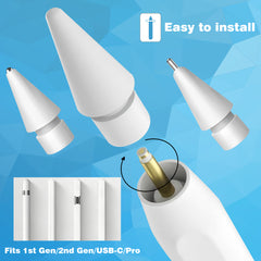 YONO Tips voor Apple Pencil 1e/2e Generatie - 4-Pack