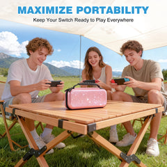 YONO Hard Case geschikt voor Nintendo Switch 2 - Glitter Roze