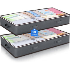YONO Opbergbox voor onder het Bed - 90L - 2 Stuks