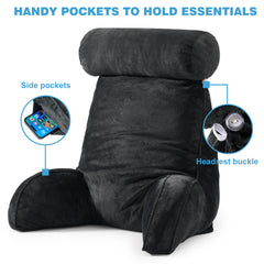 YONO Fluweel Leeskussen met Nekrol XXL