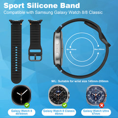 YONO Bandjes Samsung Galaxy Watch 8 - 40/44mm - S/M - 6-pack