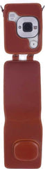 YONO Vintage Case geschikt voor Fujifilm Instax LiPlay - Leren Hoesje met Draagriem – Bruin