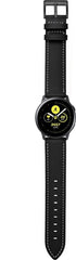 YONO Leer Bandje 20mm - Luxe Leren Horlogebandje geschikt voor Samsung Galaxy Watch 7 / 6 / 5 / Pro / 4 / 3 / Active 2 - Polar Ignite / Unite – Huawei - Zwart