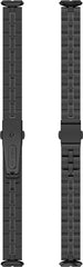 YONO Schakel Bandje geschikt voor Fitbit Luxe - Vervangende RVS Armband - Zwart