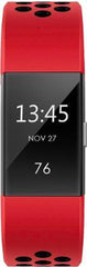 YONO Sport Bandje Rood en Zwart geschikt voor Fitbit Charge 2 – Siliconen Luchtdoorlatende Armband