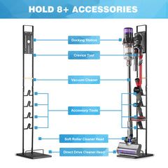 YONO Stofzuigerstandaard Universeel geschikt voor Dyson V8, V10, V11, V15, V16 - Houder Stofzuiger en Accessoires - Zwart