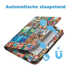 YONO Hoes geschikt voor Kobo Clara BW - E-reader Hoes - Boekenkast