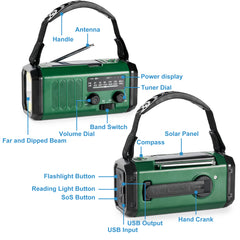 YONO Noodradio Solar Opwindbaar