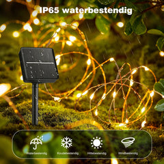 YONO Solar Lichtsnoer Buiten - 22 Meter - 200 LED - Warm Wit