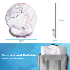 YONO Muismat met Polssteun - Marmer Wit