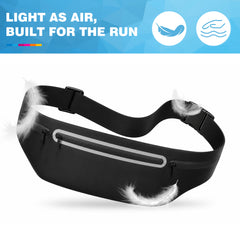 YONO Hardloopriem Running Belt - Sportriem met Telefoonvak - Zwart