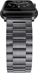 YONO Luxe Metalen Schakel Band geschikt voor Apple Watch - 42 / 44 / 45 / 49 mm - RVS Stalen iWatch Armband - Zwart