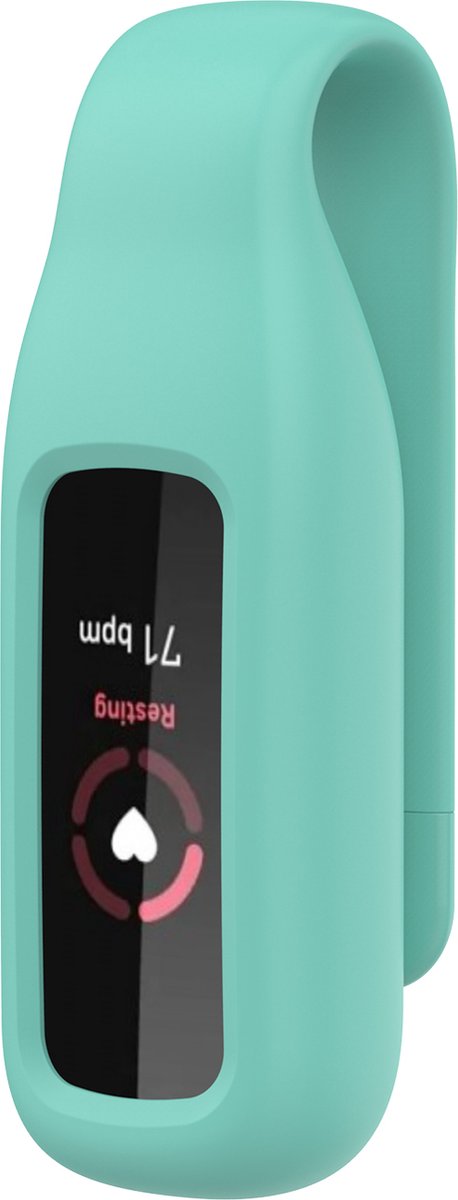 YONO Siliconen Clip Case geschikt voor Fitbit Luxe - Hoesje - Turquoise