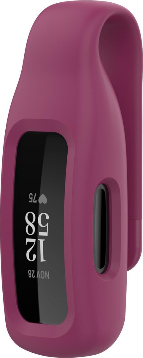 YONO Siliconen Clip geschikt voor Fitbit Inspire 2 / Ace 3 - Donkerrood