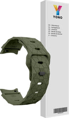 YONO Hexagon Bandje 20mm - Horlogebandje geschikt voor Samsung Galaxy Watch 7/6/5/4 (40/43/44/47mm Classic & Pro) - Donkergroen
