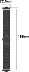 YONO Schakel Bandje geschikt voor Huawei Watch Fit - Stalen RVS Armband - Zwart
